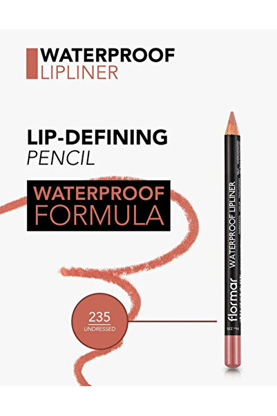 Flormar قلم تحديد شفاه مقاوم للماء PCL-235 بدون طلاء