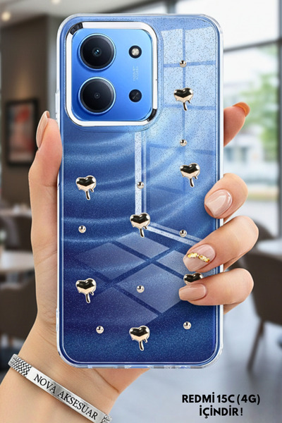 cepmoda Redmi “15C (4g)” Patterned Case 3D Relief Figure Camera Protruding Tr...