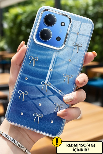 cepmoda Redmi “15C (4g)” Patterned Case 3D Relief Figure Camera Protruding Tr...