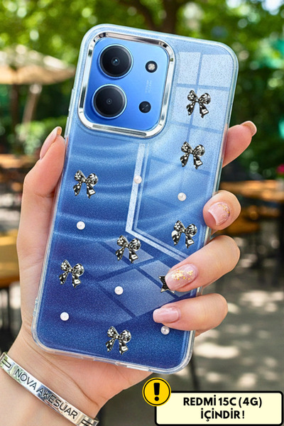 cepmoda Redmi “15C (4g)” Patterned Case 3D Relief Figure Camera Protruding Tr...