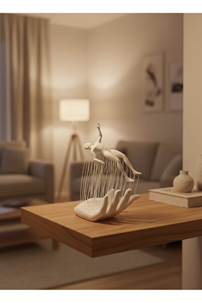 CT STONES Figurină umană albă, design abstract modern, decorațiuni pentru sal...