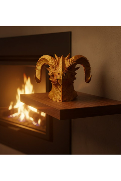 CT STONES Noble Design Gold–Red Dragon Statue Gift Fantastic Decor