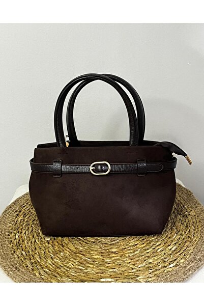 NIVERTA Acı Kahverengi Kemerli El ve Omuz Çantası