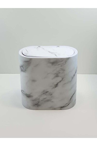 Generic White modern trash can