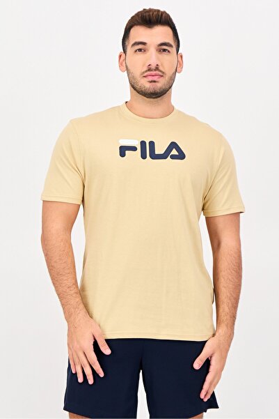 FILA Men Sportswear Fit Short Sleeve Outdoor T-Shirt, Mustard