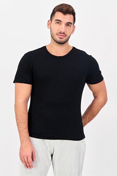 Frye Men 4 Pcs Crew Neck Short Sleeve Brand Logo T-Shirt, Black