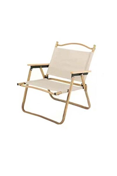 Arabest Portable Folding Camping Chair Foldable Fishing Camping Chair with Wooden Handle Aluminum Bracket