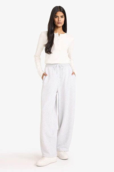 DeFacto Balloon Fit Buy Lace-Up Wide Leg Sweatpants G8079Ax26Sp