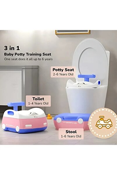 Hibobi Premium كرسي مرحاض للأطفال 3 في 1 مع مسند للقدمين ومقعد مرحاض، وسادة ن...