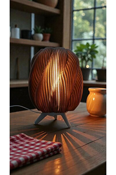 3DLABS 3D Baskı Modern Dekoratif Masa Lambası – Sıcak Işık