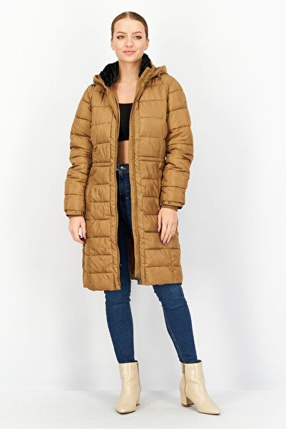 Tchibo Women Full Zip Quilted Jacket, Brown