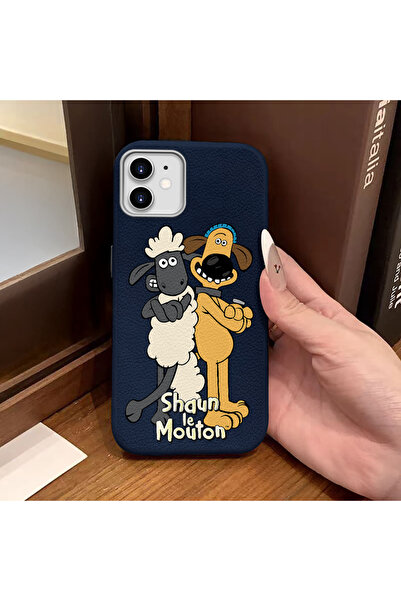 ucuc جراب سيليكون متوافق مع هاتف iPhone 11، مصنوع من الجلد الأزرق، يحمي الكام...