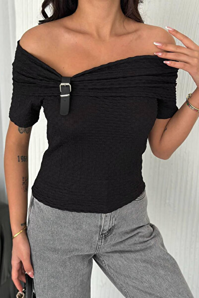 Noa&Noa Women's Buckled Off-Shoulder Blouse – Urban Accent