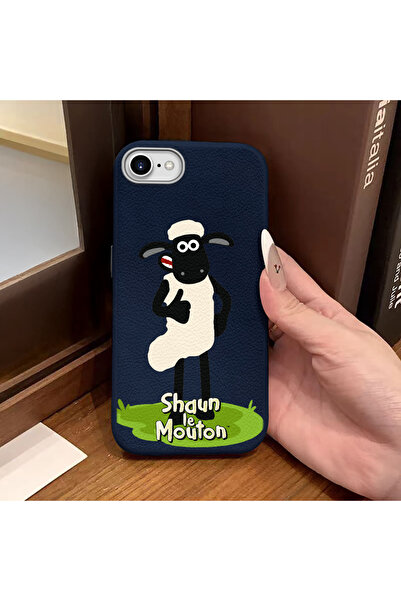 ucuc Blue Leather Texture Silicone Compatible with iPhone 7/8/Se 2020 2022 Pr...