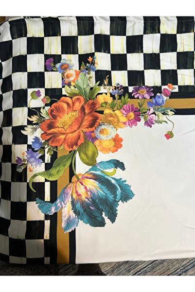 KEDİ Dama Desen Ki̇ng 150*230 Table Cloth