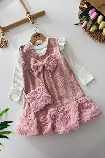 Minigimin Cicileri Rochie din tweed pentru fetiță cu fustă Cicileri de la Min...