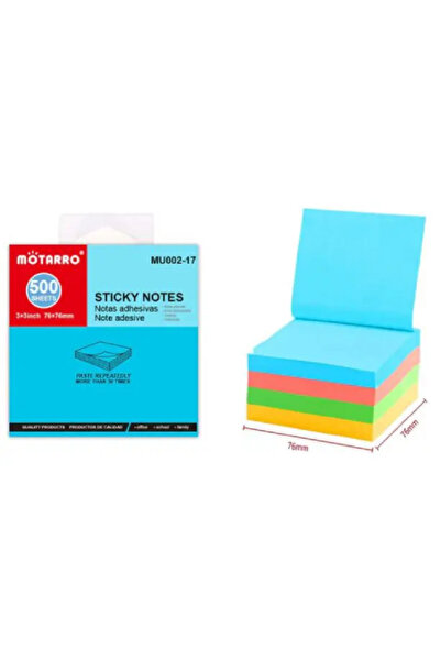 MOTARRO Sticky Notes MU002-17, Colorful Self-Adhesive Memo Pads for Office, School & Home