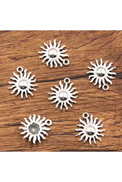 Choice Antique Silver 30Pcs 15*17mm 2 Color Wholesale Small Sun Charms Nature Pendants Handmade Decoration