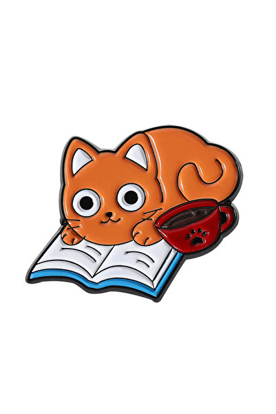 Choice دبوس مينا بتصميم قطط كرتونية مع كتب، نمط 3، هريرة صغيرة لطيفة، حيوان م...