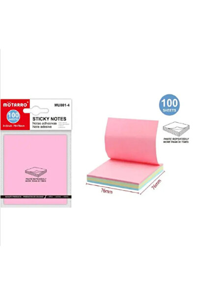 MOTARRO Sticky Notes MU001-4, Colorful Self-Adhesive Notepads for Office, School & Home – Memo Pads