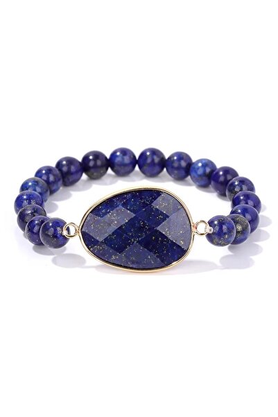 Choice 19cm Lapis Lazuli Irregular Slice Stone Charm Bracelet Natural Lapis L...