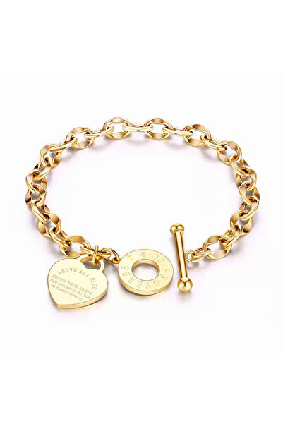 Choice سوار DG4101 الأكثر مبيعًا من التيتانيوم الصلب بتصميم قلب للنساء، لون ذ...