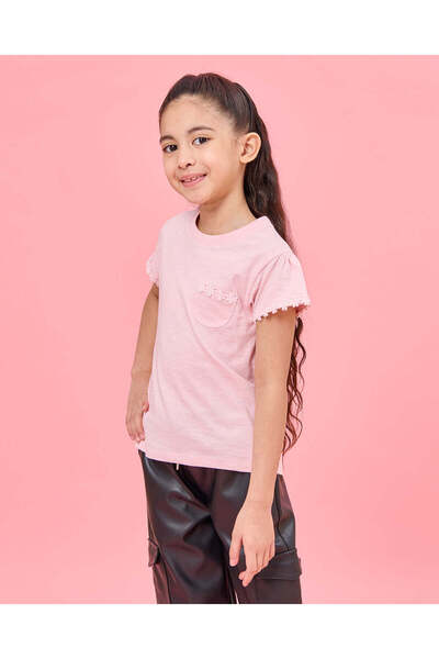 REDTAG Girls Pink Printed T-Shirt