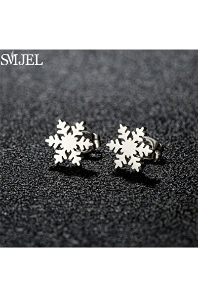 Choice أقراط GED142S لطيفة وبسيطة على شكل ندفة ثلجية من الفولاذ المقاوم للصدأ...