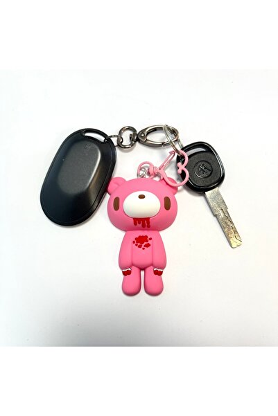 Choice Pink Gloomy Bear Couple Keychains–Creepy Cute Horror Teddy PVC Charms,...