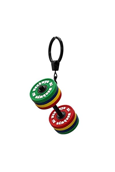 Choice A2 2025 New Barbell Keychain Silicone Dumbbell Keychain Gym Gifts For ...