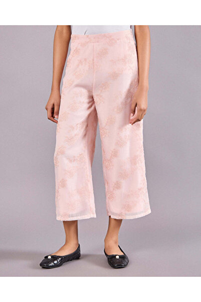 REDTAG Senior Girls Pink Embroidered Culotte Trousers