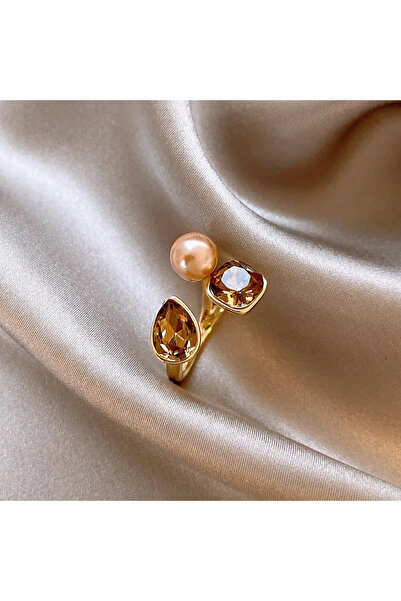 Choice خواتم ذهبية فاخرة قابلة لتغيير المقاس، بتصميم هندسي فاخر، مرصعة بالكري...