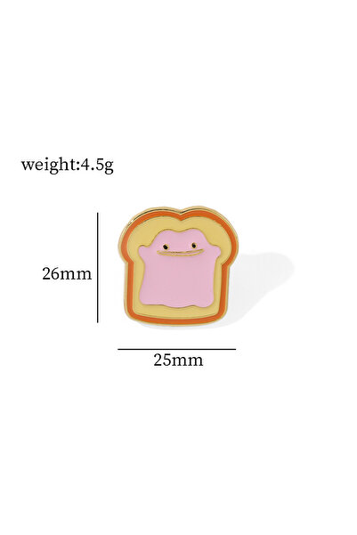 Choice XZ3021-8 بروش خبز محمص ديتو الإبداعي، دبابيس طية صدر مطلية بالمينا، مس...