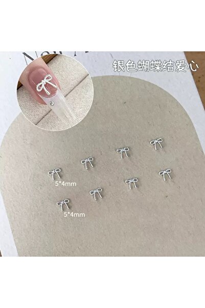 Choice 20 قطعة من زينة الأظافر على شكل ربطة عنق فضية، مصنوعة من سبيكة معدنية،...