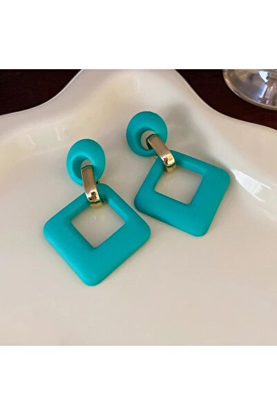 Choice Blue stud earrings Fresh Color Dangle Earrings Geometric Square Round ...