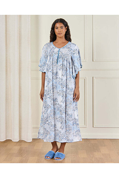 REDTAG قميص نوم نسائي أزرق مطبوع