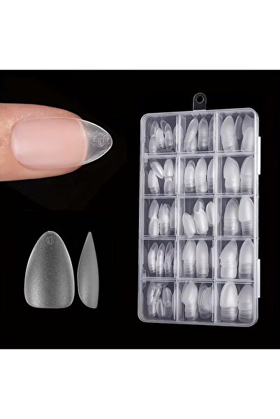 Choice 330 قطعة من ملصقات أظافر موكرونا القصيرة على شكل لوز - ملصقات أظافر جل...