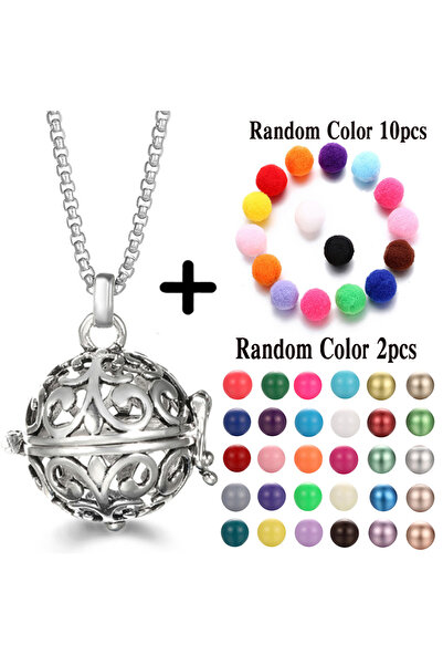 Choice قلادة واحدة من الفولاذ التيتانيوم، مزينة بموسيقى رنين مكسيكي، وكرة ملا...