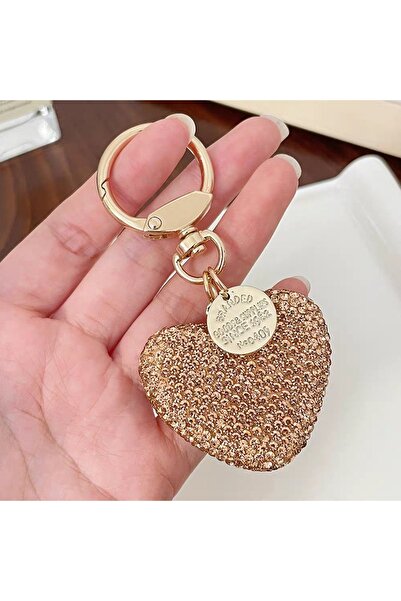Choice Y208-2 The shiny rhinestone heart-shaped keychain is the perfect Valen...