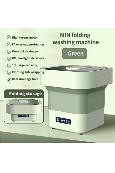 Arabest غسالة قابلة للطي بسعة 10 لترات، تنظيف عميق للأغراض الصغيرة، مناسبة للشقق