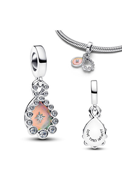 Choice قلادة AMC7307 جديدة أصلية من الفضة الإسترليني عيار 925، بتصميم قمر وقل...