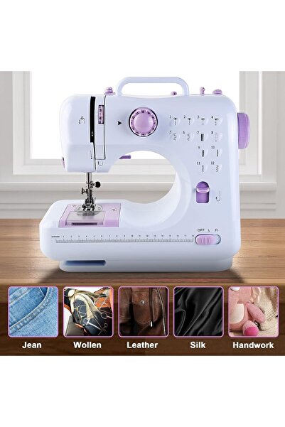 Arabest Mini Sewing Machine,with 12 Built-in Stitch Patterns, Light, 2 Speed Foot Pedal,for Beginners Kids