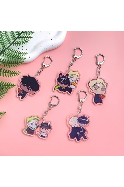 Miniso 5 cm 6 Cartoon Code Anastasia Acrylic Car Keychain Accessories Creative Classic Bag Charms Backpack