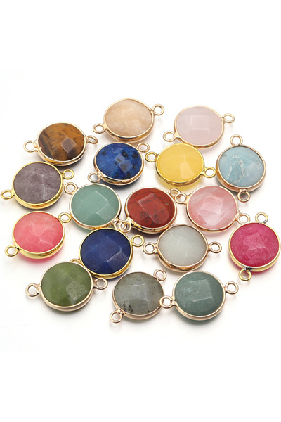 Choice مجموعة متنوعة من 4 قطع (2-4 قطع/مجموعة) من الأحجار الطبيعية، قلادات مص...