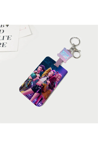 Choice A3 KPOP Demon Hunters Card Holder Keychain Photo ID Case Saiaboy ABBY ...