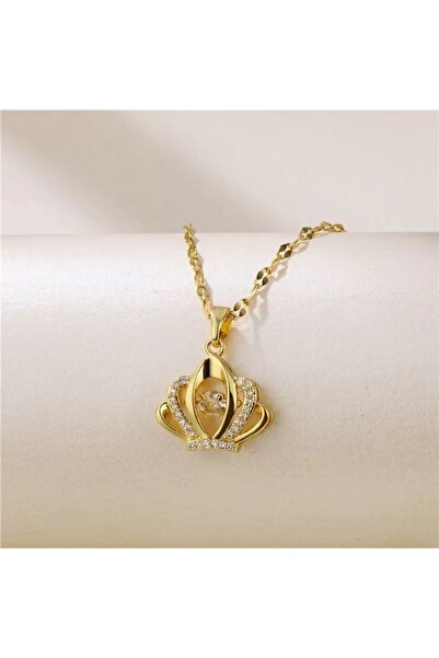 Choice قلادة كريستالية رومانسية على شكل قلب نابض من الذهب عيار 8004 للنساء، ب...