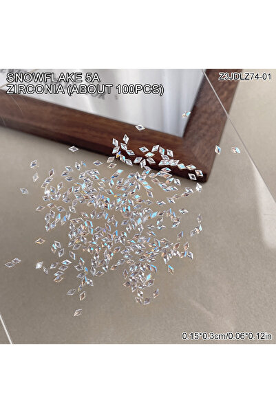 Choice Z3JDLZ74-02(100pcs) 100Pcs Mini Rhombus Nail Rhinestones Flat Bottom A...