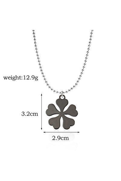 Choice N00917 أنمي بلاك كلوفر، شارة الثور الأسود، قلادة على شكل نفل خماسي الأ...