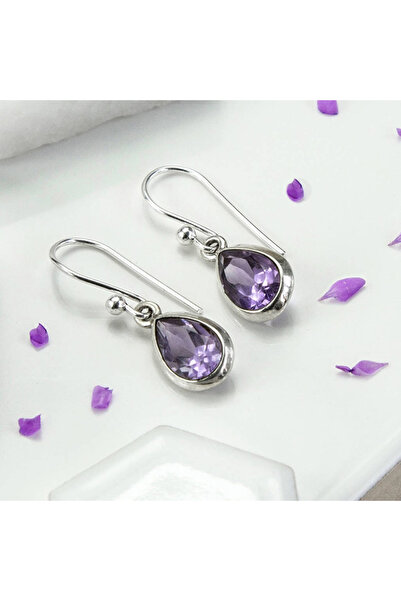 Choice E2978 Huitan Waterdrop Purple CZ Dangle Earrings Women Wedding Engagem...