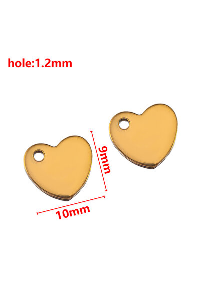 Choice 50 قطعة من 50 قطعة من قلادة على شكل قلب من الفولاذ المقاوم للصدأ، مقاس...